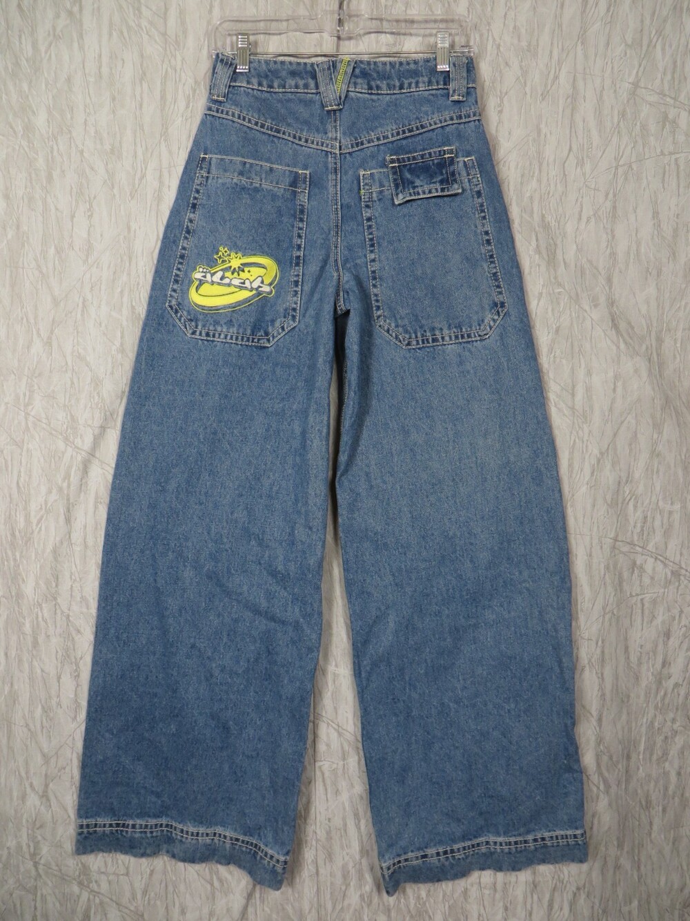 A.LAB Analog Rave Womens Size 26 Jeans Y2K Mega Wide Leg Baggy Skater Denim Blue